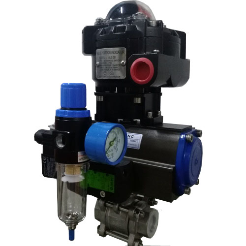 China 3-PC Pneumatic Ball Valve